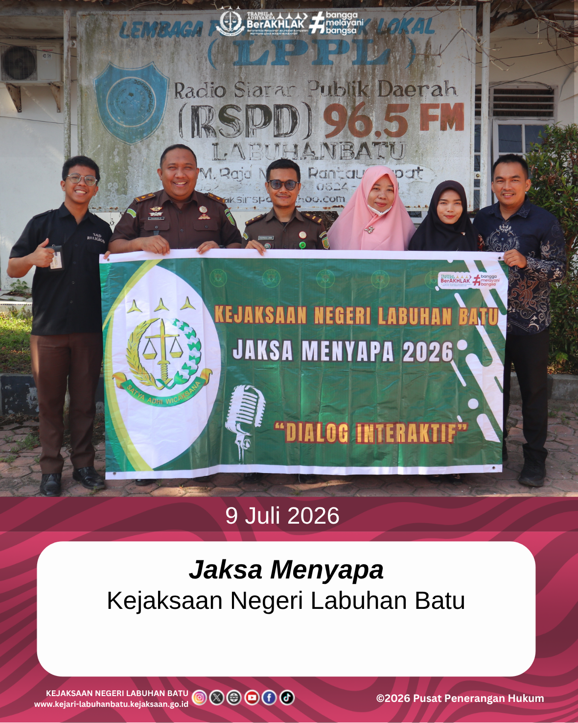 Kejaksaan Negeri Labuhan Batu Kembali Gelar Talkshow Interaktif “Jaksa Menyapa” Bahas Peran Kejaksaan dalam Pengamanan Proyek Strategis Nasional